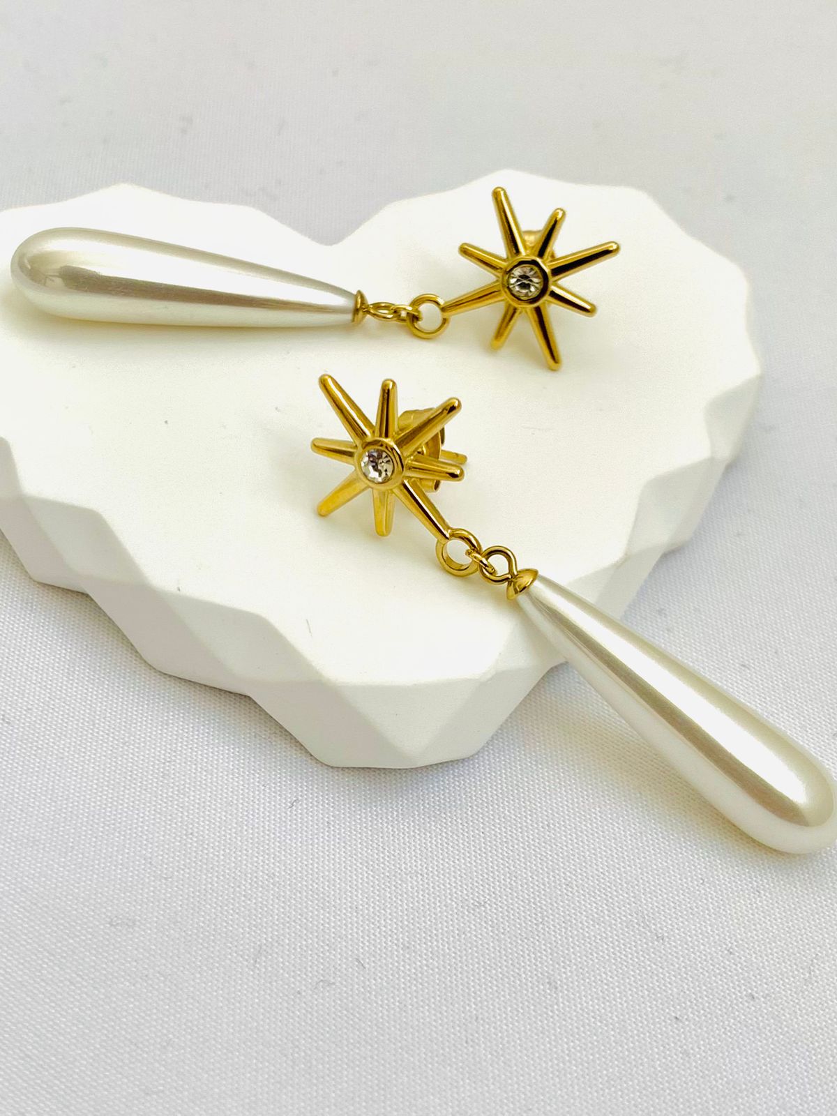 Celestial Pearl Drop Earrings