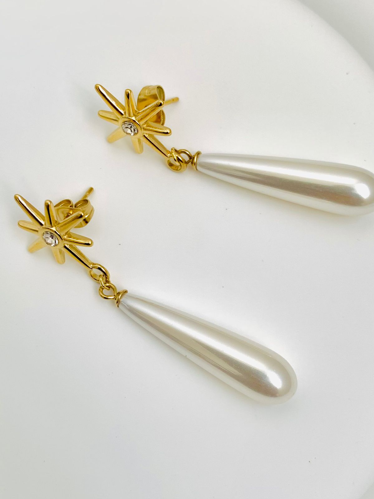 Celestial Pearl Drop Earrings